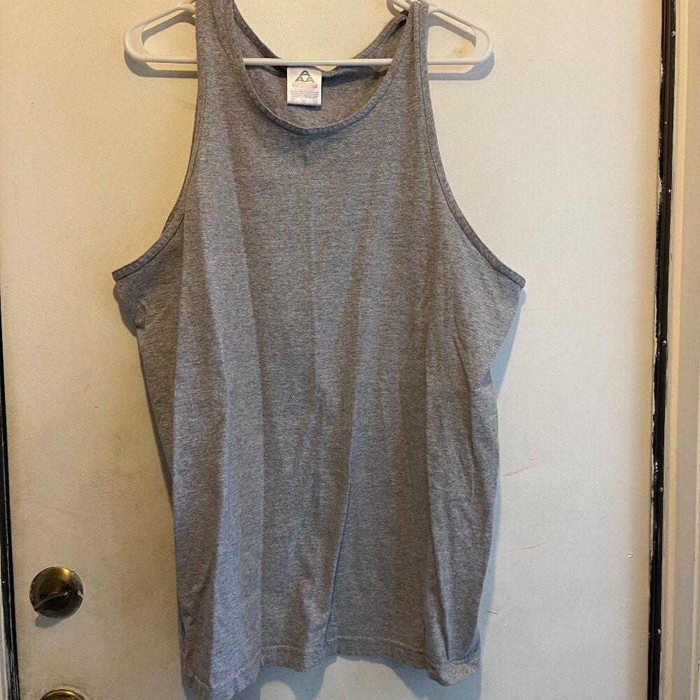AAA Mens Athletic Muscle Sleeveless Gray Tank Top Shirt Size XL (152)